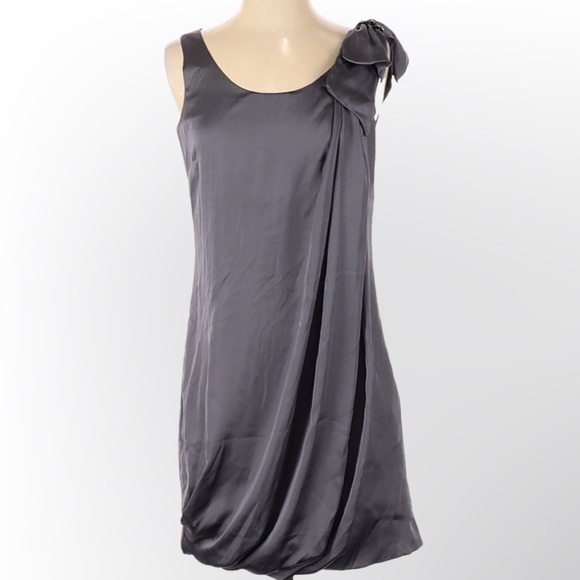 H&M Slate Gray Bubble Hem Dress Sz Small NWT - Picture 2 of 9